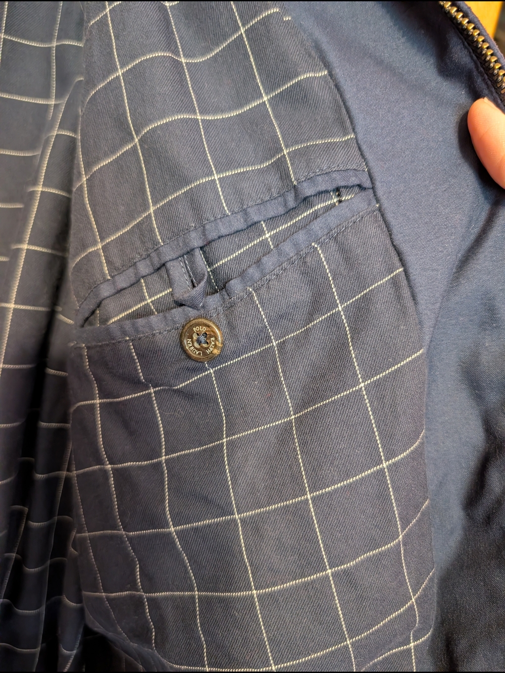 Polo by Ralph Lauren Navy Zip-Up Lightweight Jacket - Picture 7 of 13